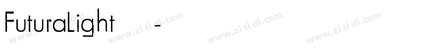 FuturaLight 普通字体转换